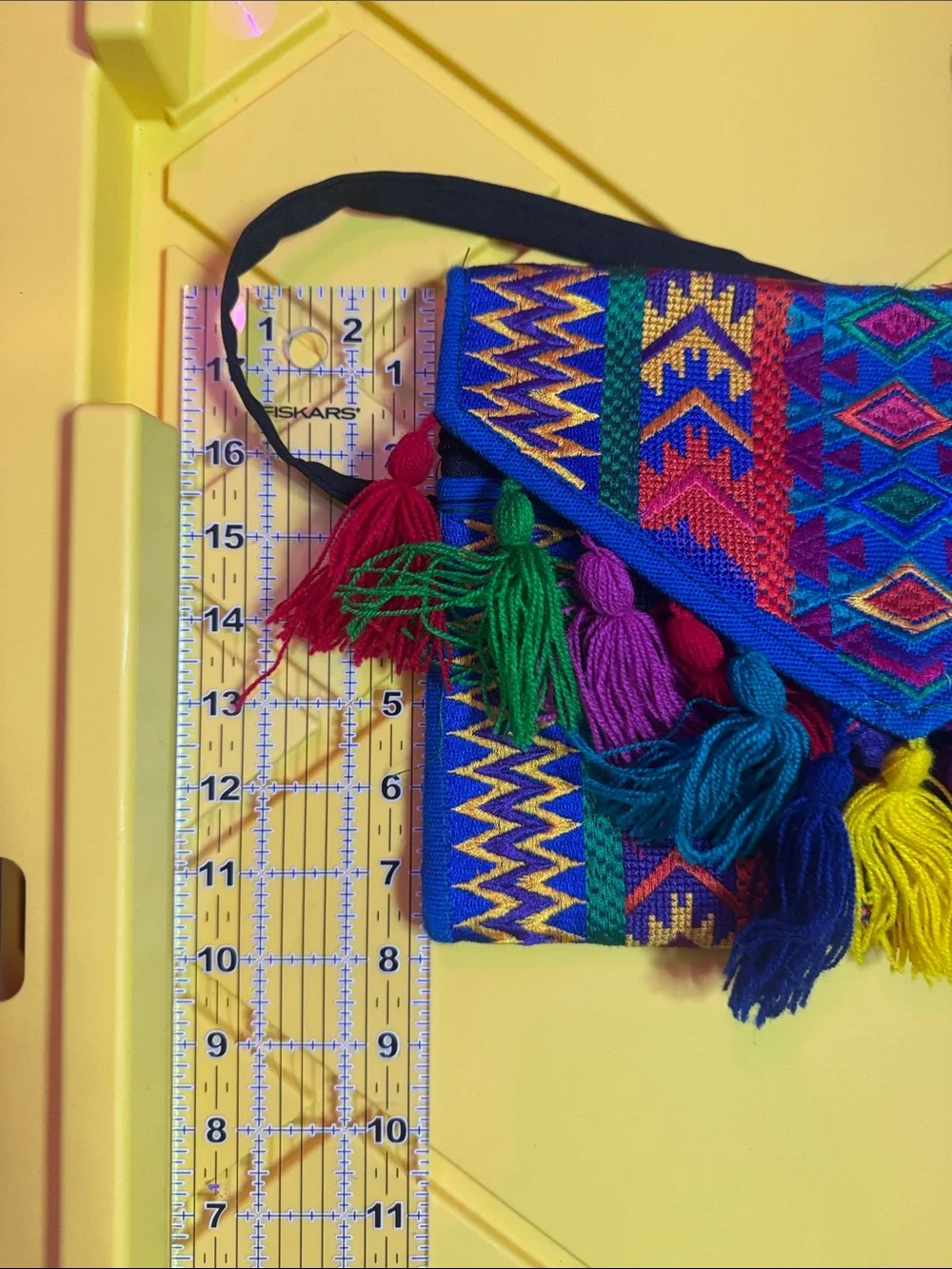 Bohemian Multicolor Tassel Envelope Shoulder Bag